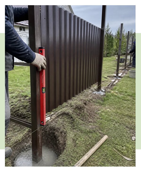 Профессиональная установка забора для дачи в Горячем Ключе под ключ